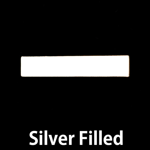 Metal Stamping Blanks Silver Filled Rectangle Bar, 30.5mm (1.20") x 5mm (.20"), 24g